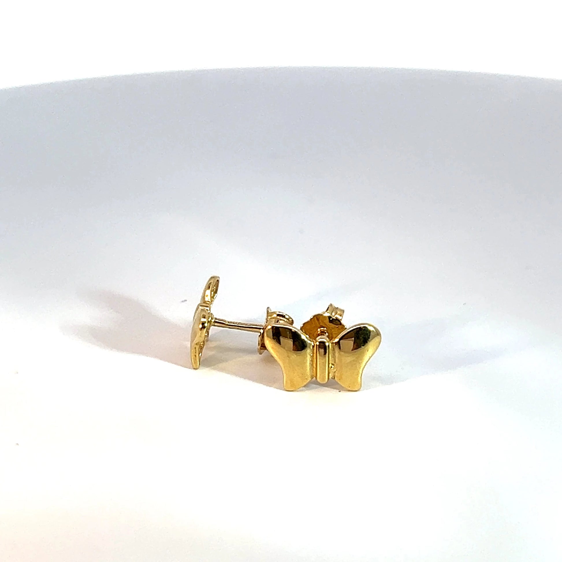 14K Gold Stud Earrings | Elegant Minimalist Design | Lightweight and Comfortable