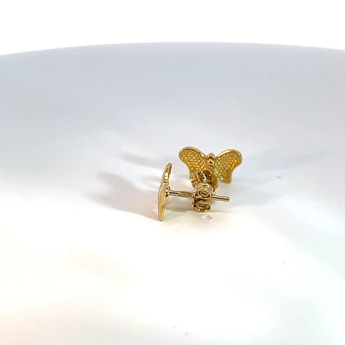 14K Gold Stud Earrings | Elegant Minimalist Design | Lightweight and Comfortable