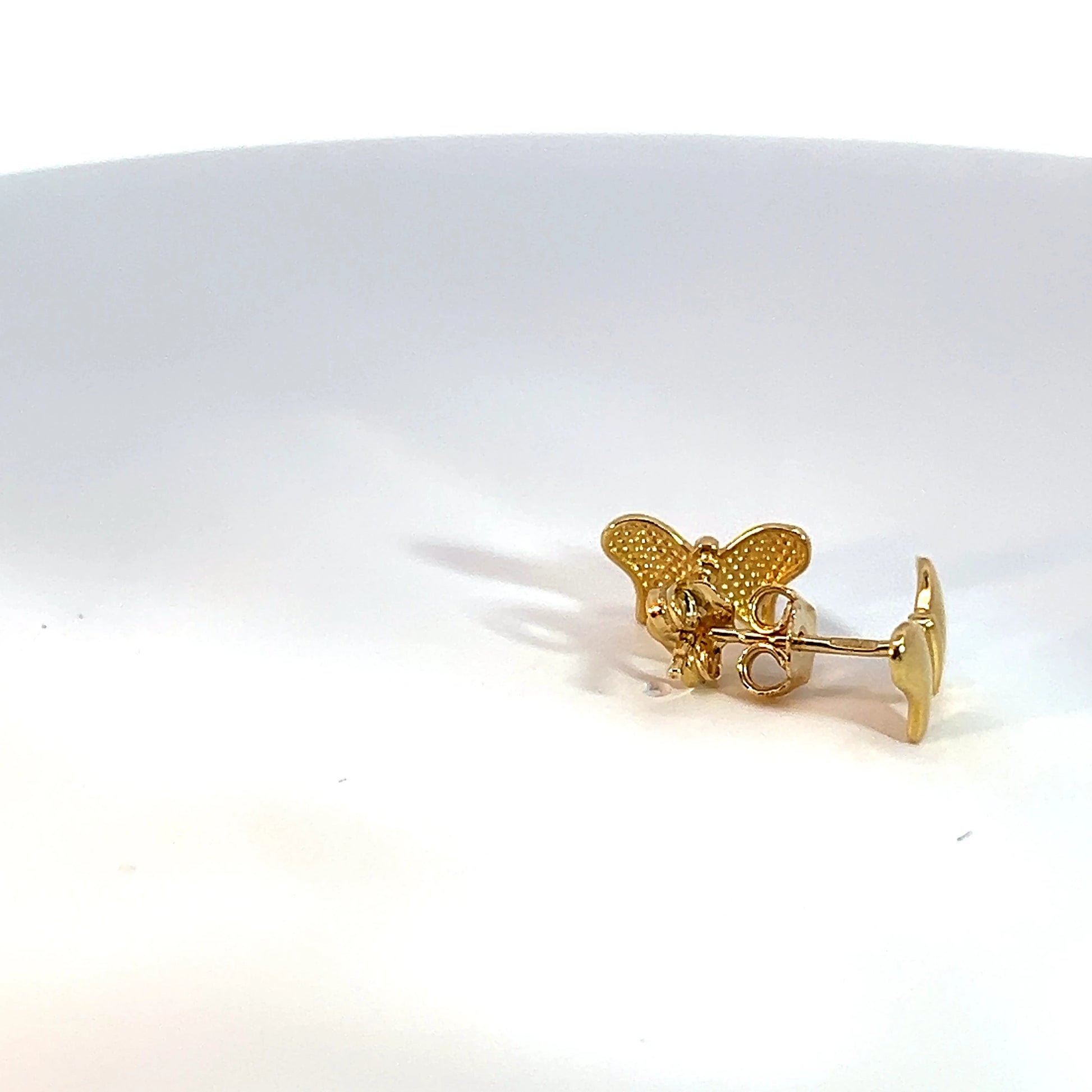 14K Gold Stud Earrings | Elegant Minimalist Design | Lightweight and Comfortable
