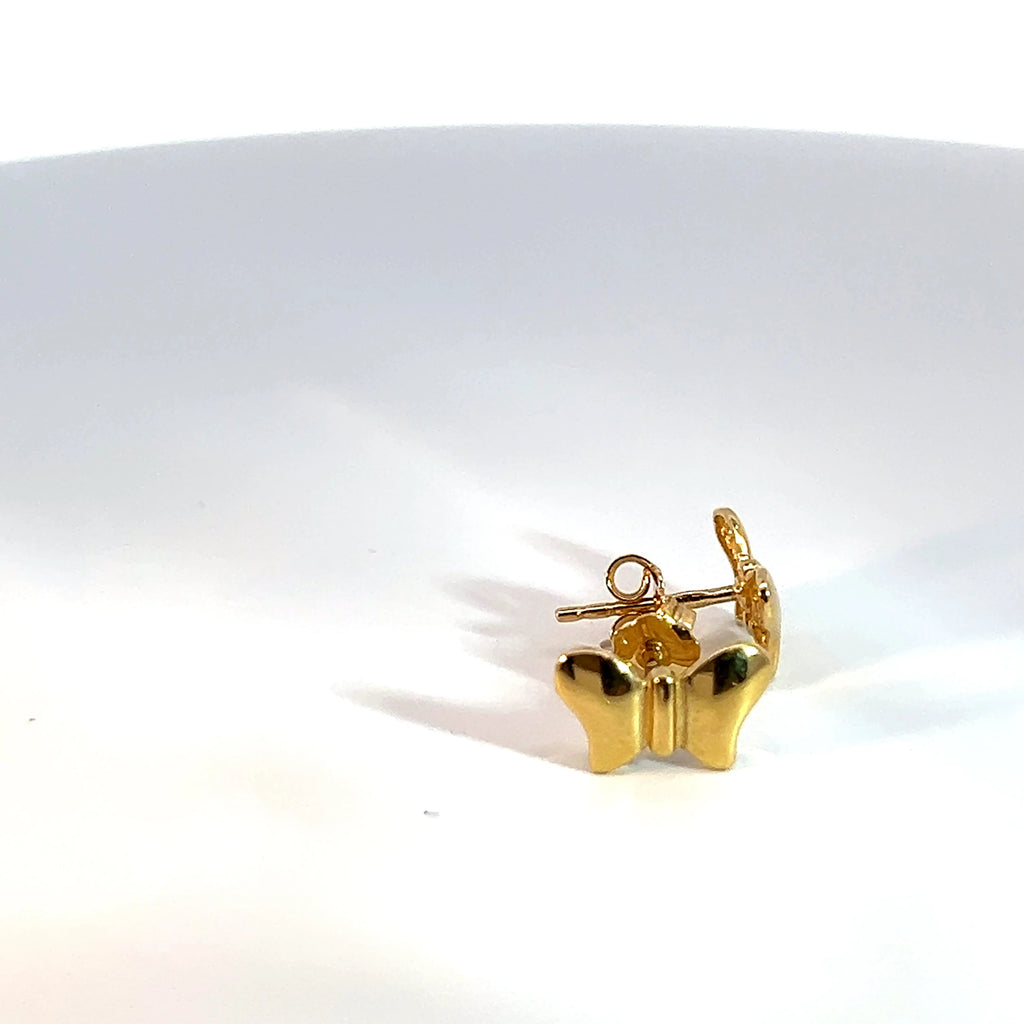 14K Gold Stud Earrings | Elegant Minimalist Design | Lightweight and Comfortable