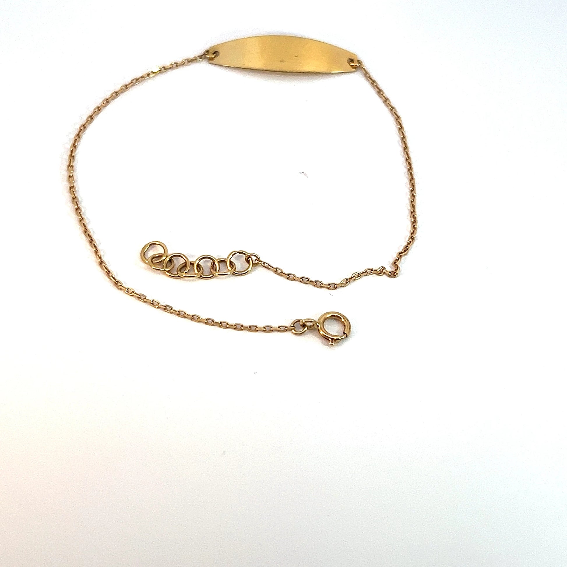 18 ct Gold Bracelet with Adjustable Chain, 1.12g, 16.5 cm + 1.5 cm Extension – Minimalist Women’s Jewelry