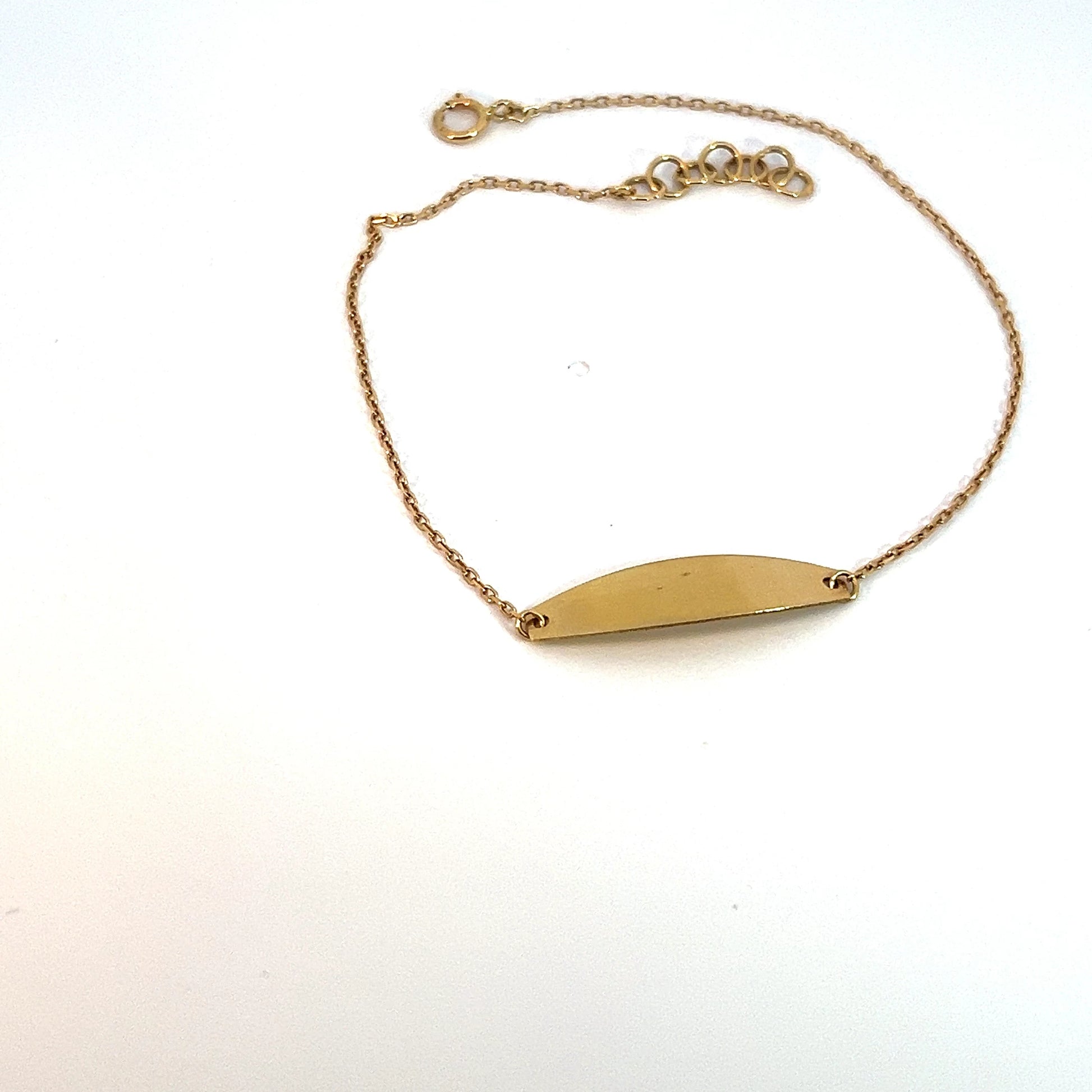 18 ct Gold Bracelet with Adjustable Chain, 1.12g, 16.5 cm + 1.5 cm Extension – Minimalist Women’s Jewelry
