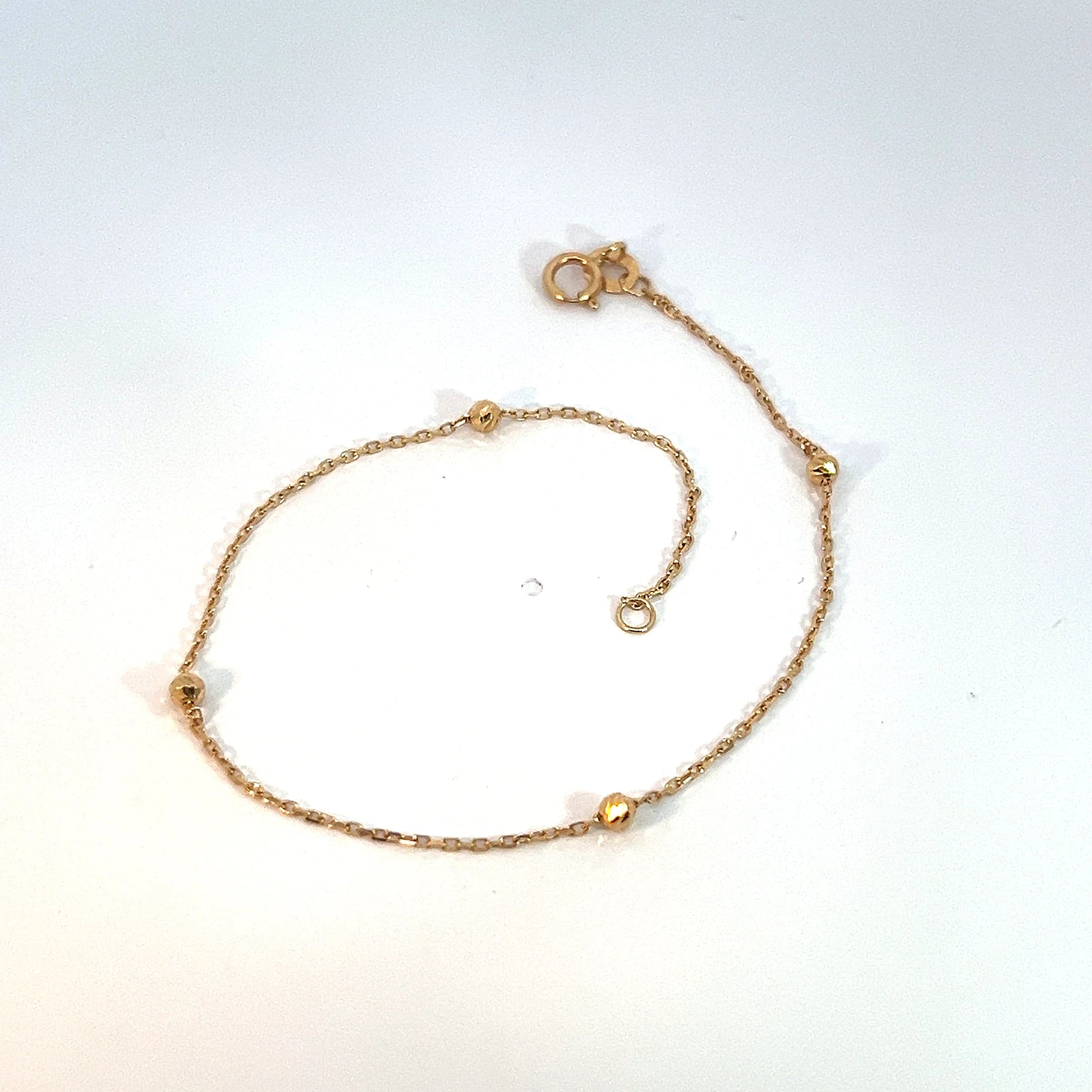 18 ct Gold Bracelet for Women - Lightweight 0.82g, 18.5 cm | Elegant Gold Jewelry, Minimalist Chain Bracelet with Secure Clasp