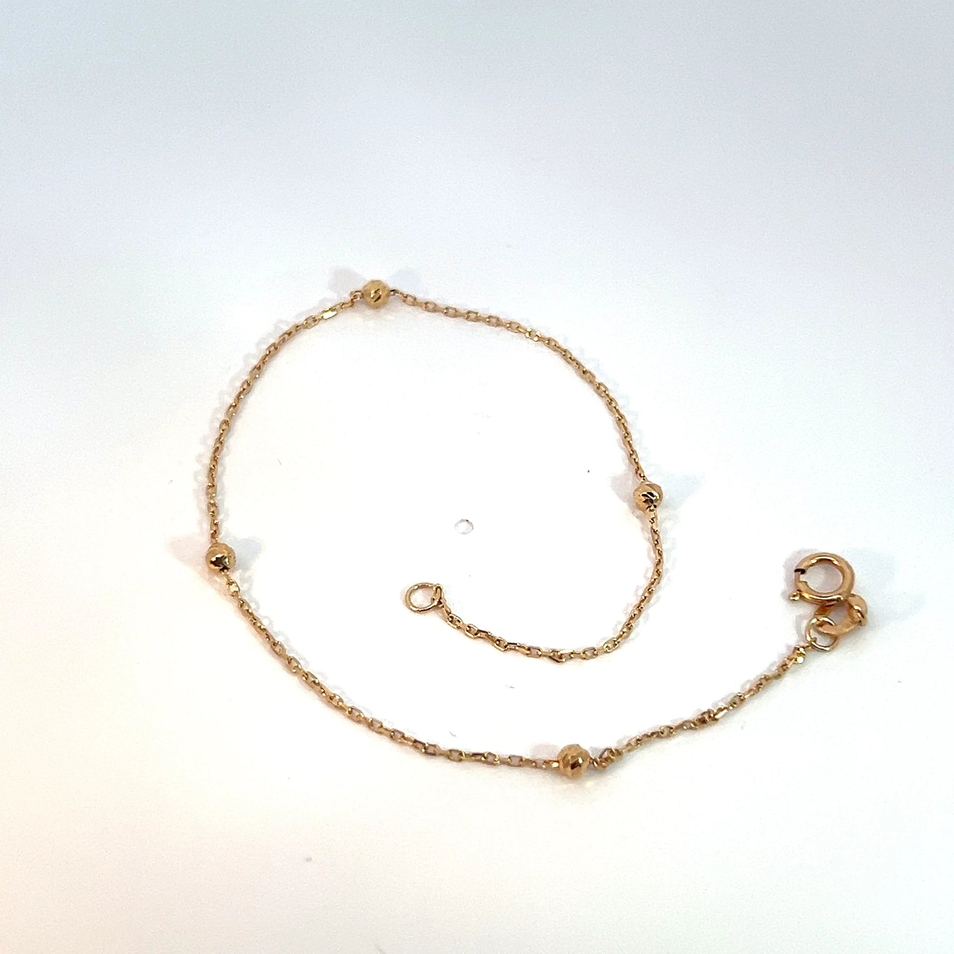 18 ct Gold Bracelet for Women - Lightweight 0.82g, 18.5 cm | Elegant Gold Jewelry, Minimalist Chain Bracelet with Secure Clasp