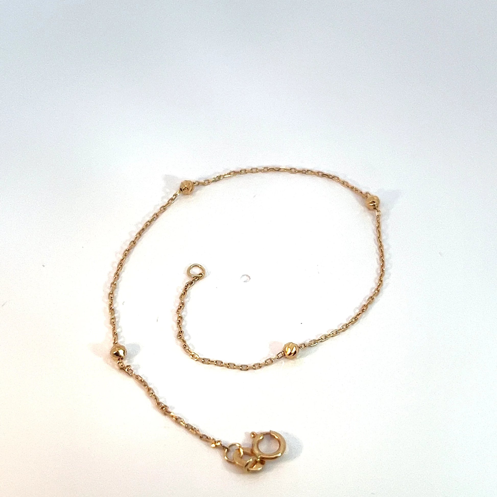 18 ct Gold Bracelet for Women - Lightweight 0.82g, 18.5 cm | Elegant Gold Jewelry, Minimalist Chain Bracelet with Secure Clasp