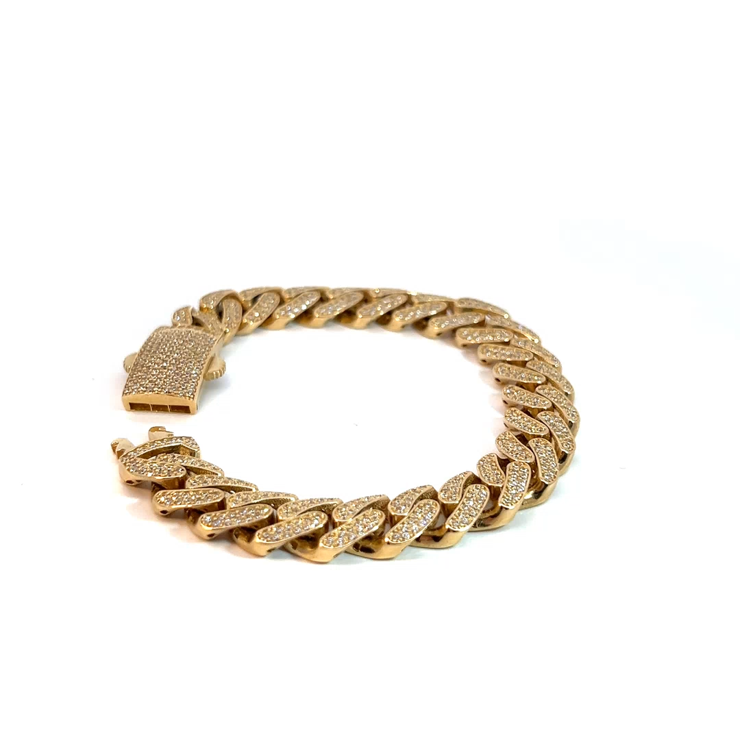14k Gold Zirconia Bracelet - Lesotho Jewellery Collection