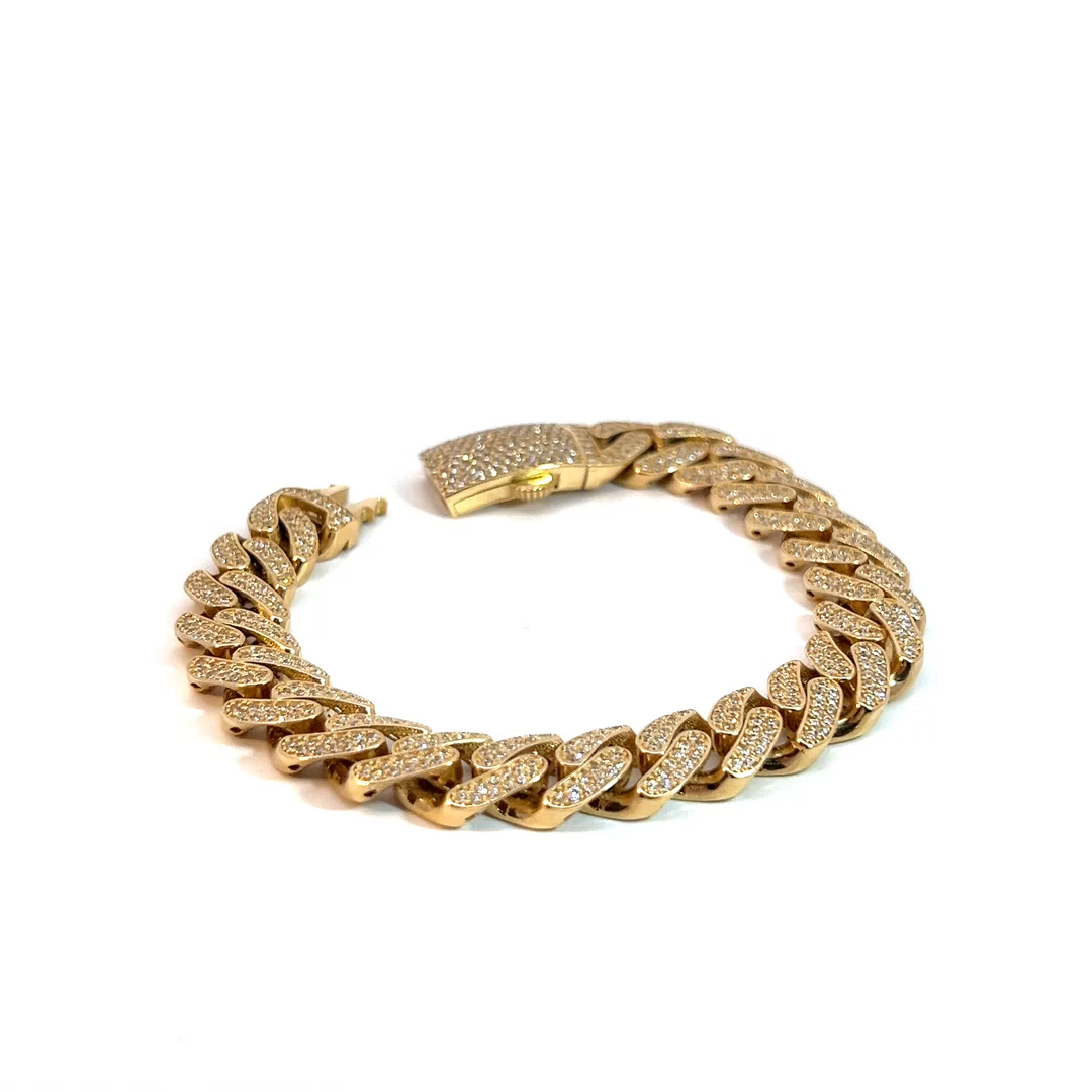 14k Gold Zirconia Bracelet - Lesotho Jewellery Collection
